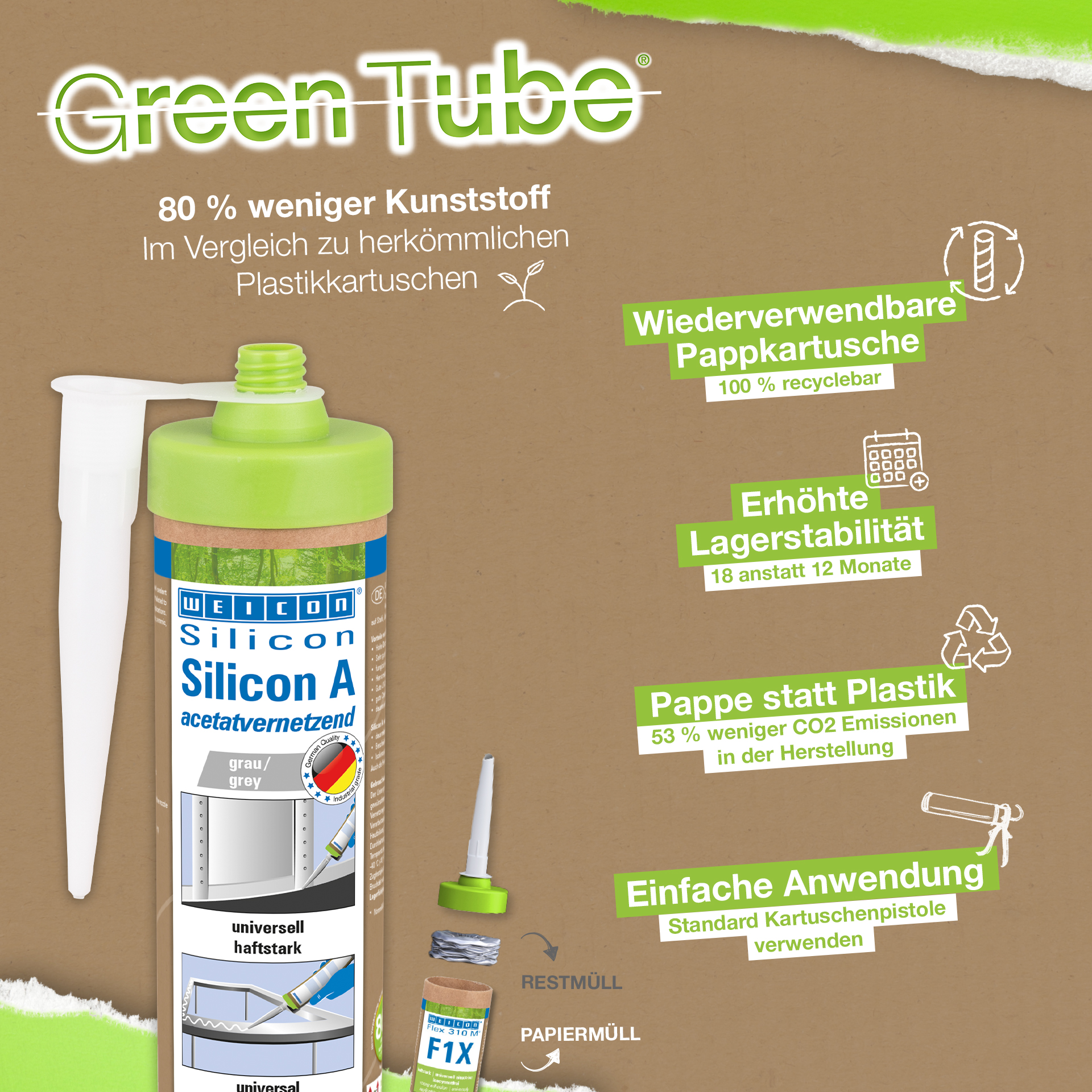 Silicone A | mastic d'étanchéité réticulant à l'acétate et fongicide