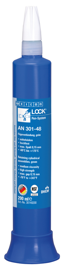 WEICONLOCK® AN 301-48 accoppiamento parti cilindriche | Frenafiletti ad alta resistenza, con omologazione per l'acqua potabile