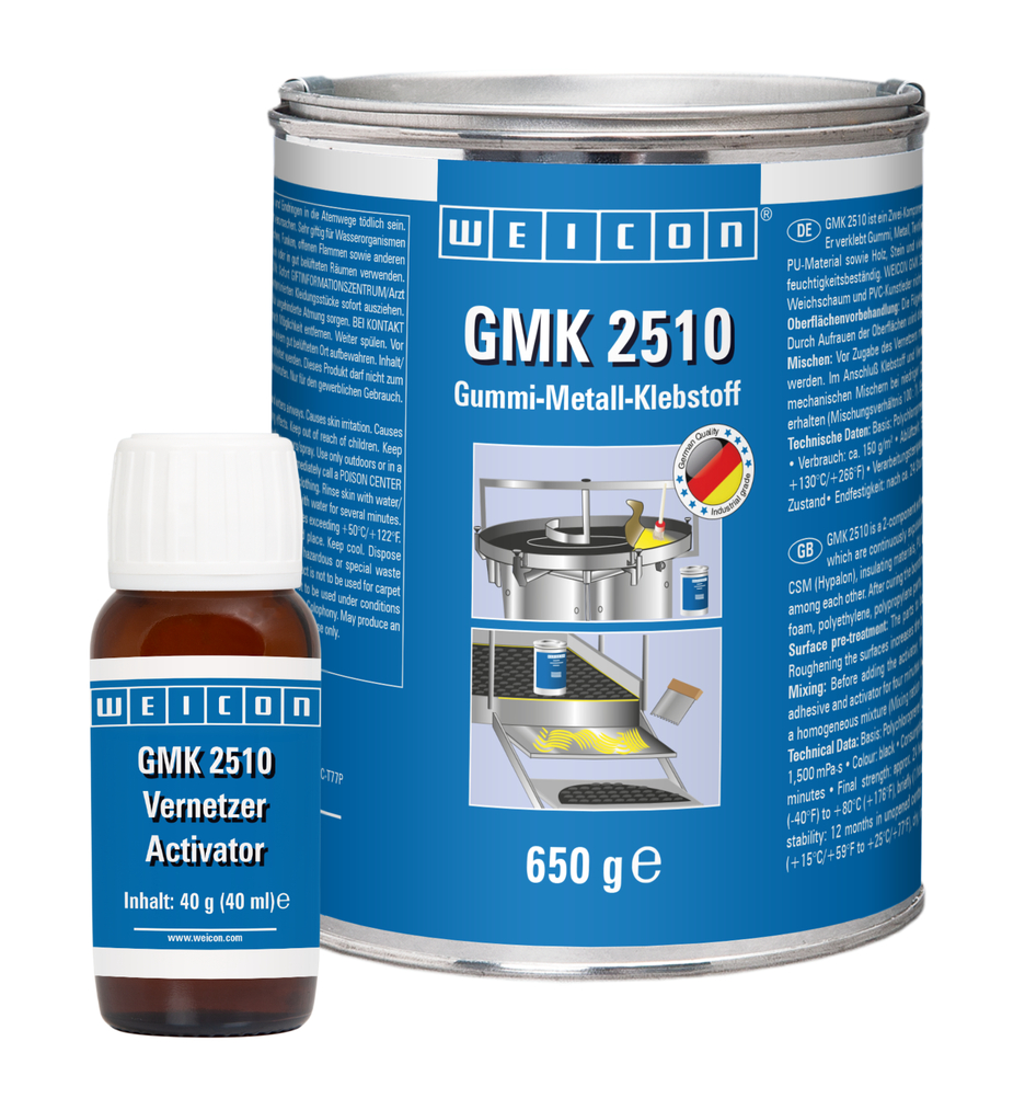 GMK 2510 adesivo di contatto | Adesivo bicomponente per gomma e metallo extra forte GMK 2510 adesivo di contatto | Adesivo bicomponente per gomma e metallo extra forte
