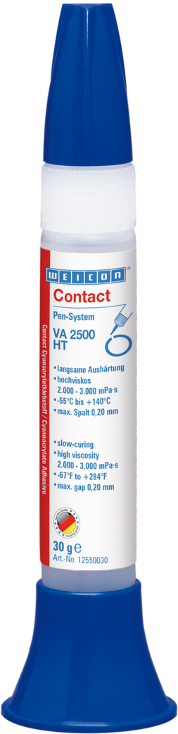 VA 2500 HT Adhésif Cyanoacrylate | Colle instantanée à haute viscosité, résistante aux hautes températures jusqu'à 140°C