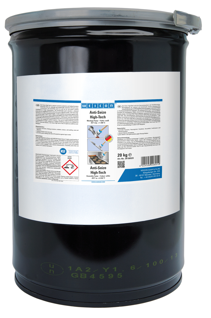 Anti-Seize High-Tech Pâte de Montage | Pâte lubrifiante et dégrippante sans métal Anti-Seize High-Tech Pâte de Montage | Pâte lubrifiante et dégrippante sans métal