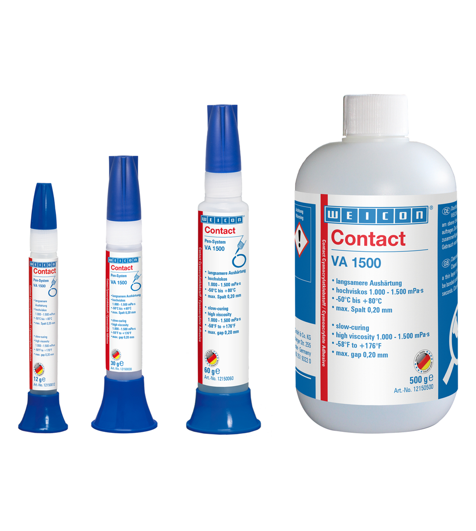 VA 1500 Cyanoacrylate Adhesive | instant adhesive for rubber, metal,  porous and absorbent materials