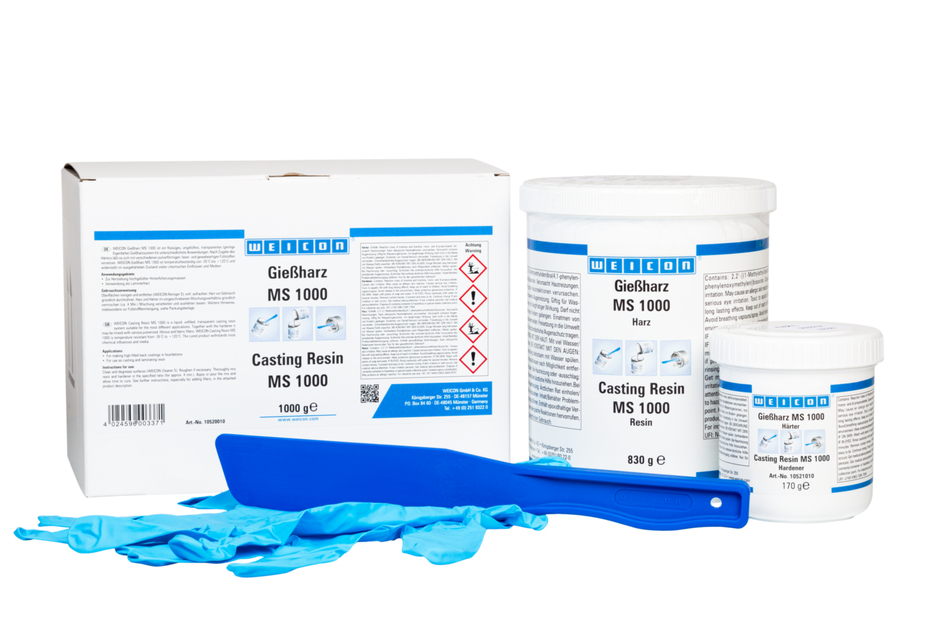 Résine de Coulée WEICON MS 1000 | Système à base de résines époxy pour le collage, le laminage et le coulage Résine de Coulée WEICON MS 1000 | Système à base de résines époxy pour le collage, le laminage et le coulage