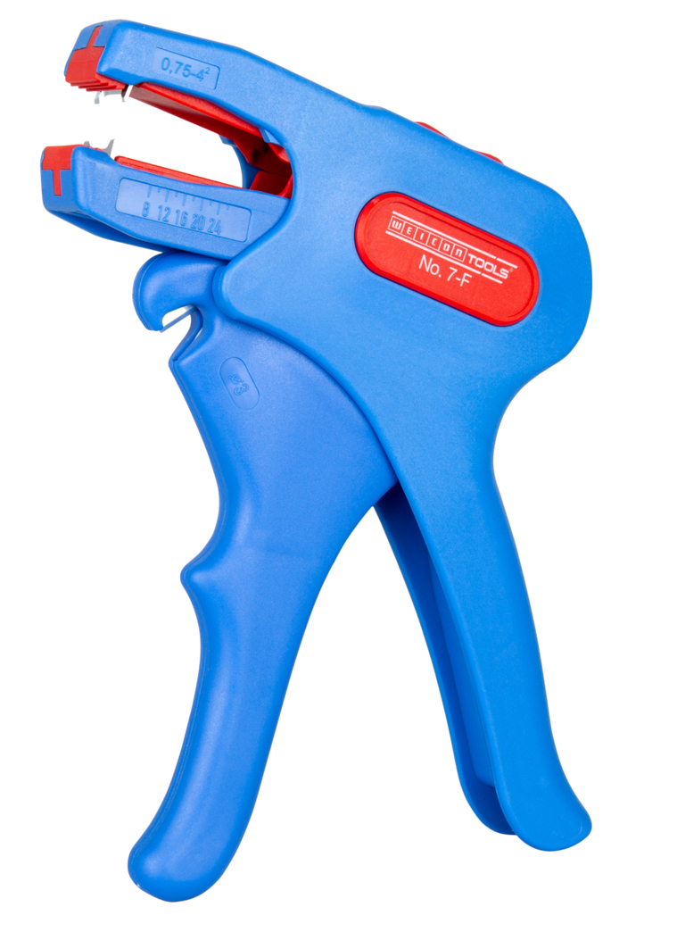 Pinza Spelafili No. 7-F | per la spellatura e la sguainatura di comuni cavi piatti, campo di lavoro 0,75 - 4,0 mm². Pinza Spelafili No. 7-F | per la spellatura e la sguainatura di comuni cavi piatti, campo di lavoro 0,75 - 4,0 mm².