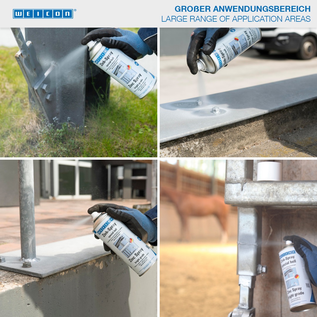 Spray Zinc « spécial clair » | protection cathodique contre la corrosion avec autorisation pour le secteur alimentaire