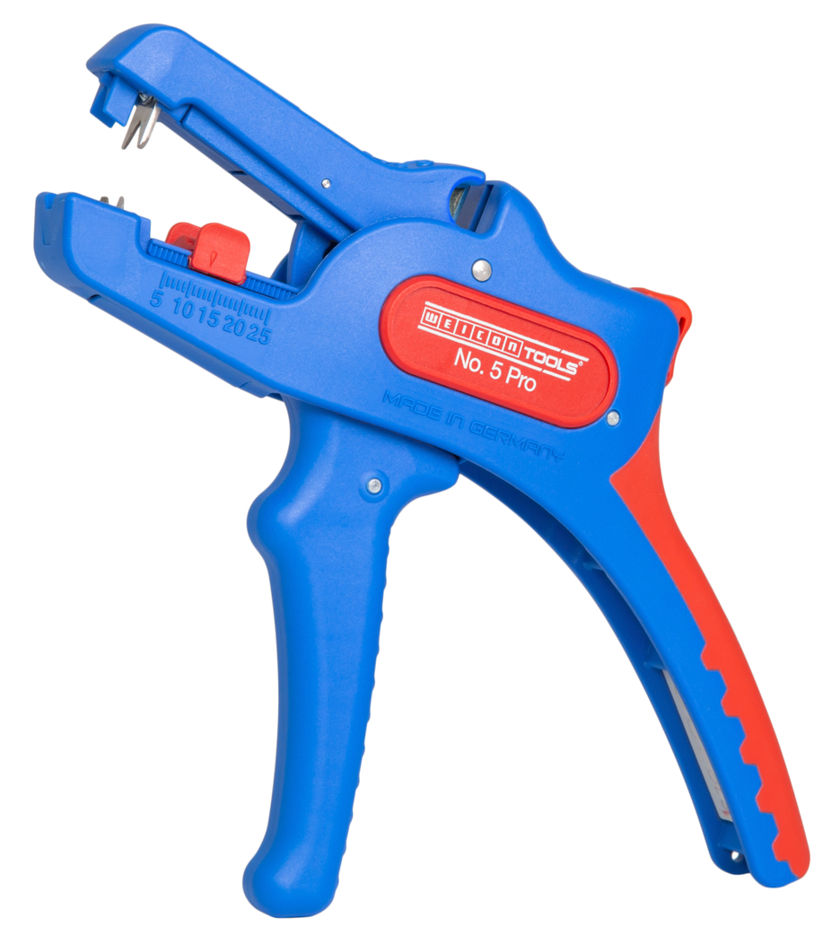 Pinza Spelafili No. 5 Pro | per tutti i comuni conduttori a trefoli e rigidi, range di lavoro 0,2 - 16,0 mm² Pinza Spelafili No. 5 Pro | per tutti i comuni conduttori a trefoli e rigidi, range di lavoro 0,2 - 16,0 mm²