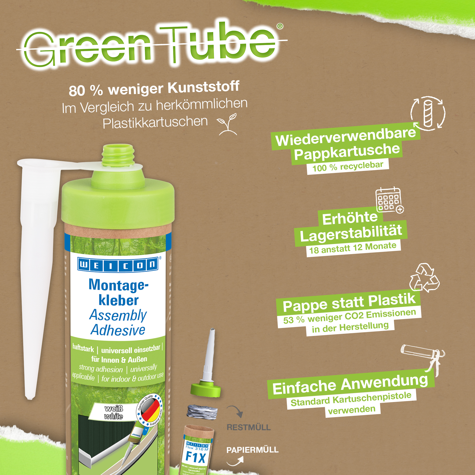 WEICON Green Tube Montagekleber