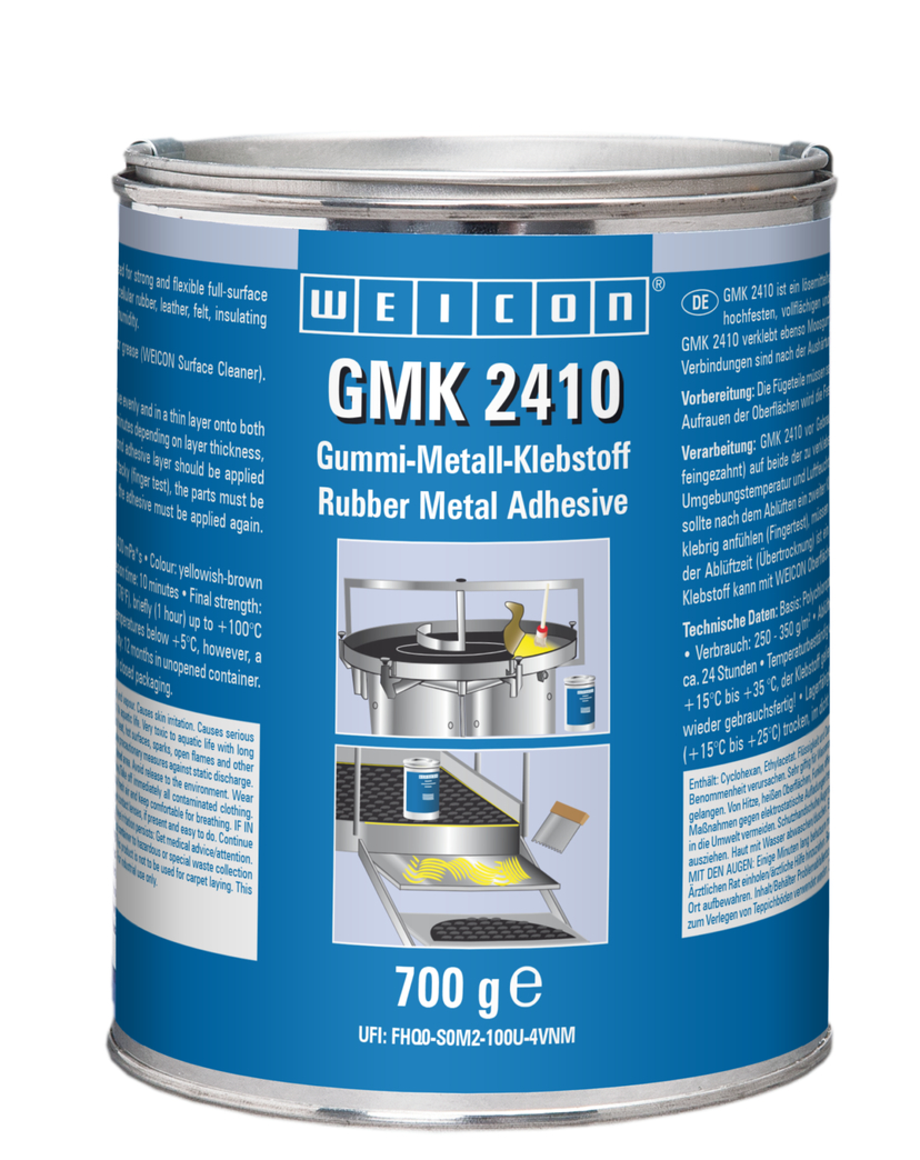 GMK 2410 adesivo di contatto | Adesivo monocomponente per gomma e metallo ad alta resistenza e a rapido indurimento GMK 2410 adesivo di contatto | Adesivo monocomponente per gomma e metallo ad alta resistenza e a rapido indurimento