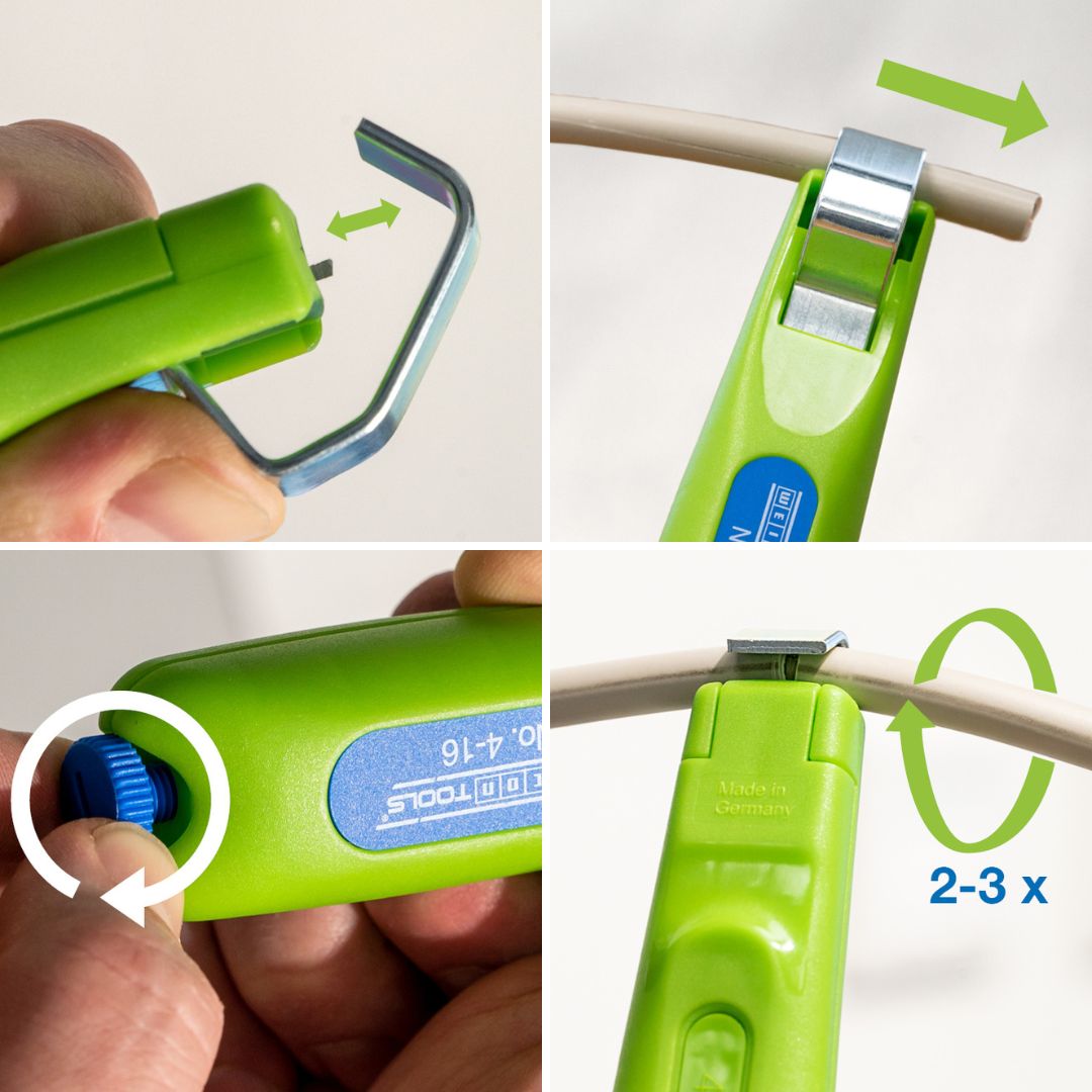 Kabelmesser No. 4-16 Green Line