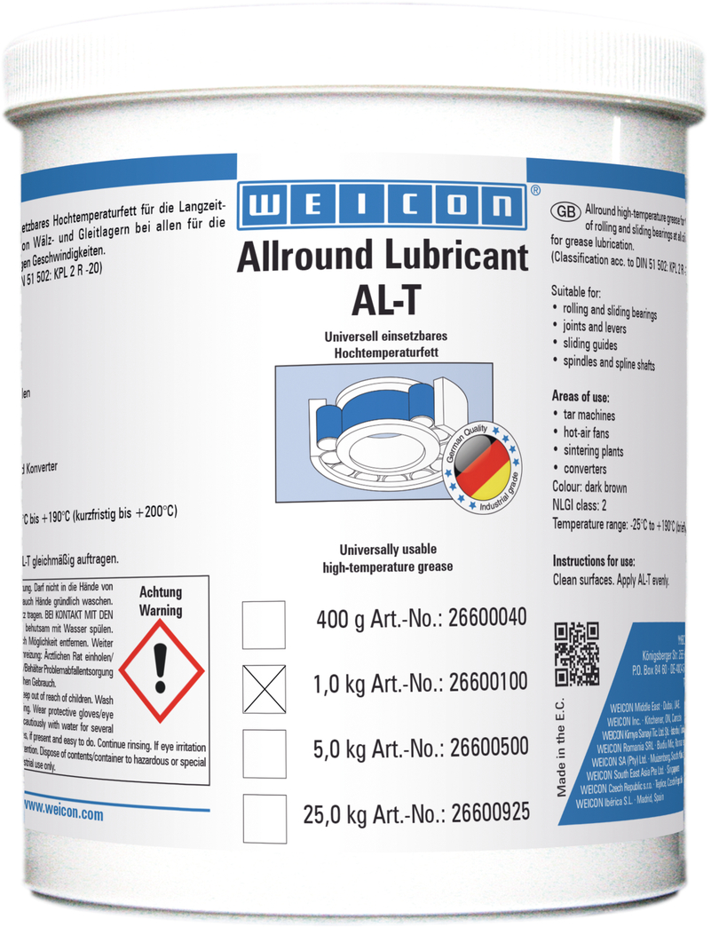 AL-T grasso lubrificante ad alto rendimento | grasso lubrificante per alte temperature 190°C