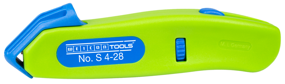 Cable Stripper No. S 4 - 28 Green Line | Sustainable stripping tool I with retractable hook blade I working range 4 - 28 mm Ø