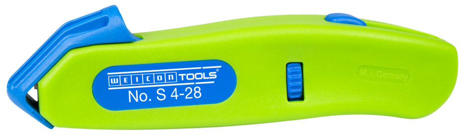 Couteau à dégainer 
No. S 4 - 28 Green Line | avec une lame crochue rétractable, capacité 4 - 28 mm Ø Couteau à dégainer 
No. S 4 - 28 Green Line | avec une lame crochue rétractable, capacité 4 - 28 mm Ø