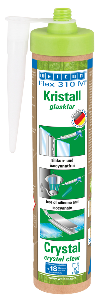 Flex 310 M® Cristallo MS Polimero | Adesivo elastico a base di polimeri MS per un utilizzo versatile
