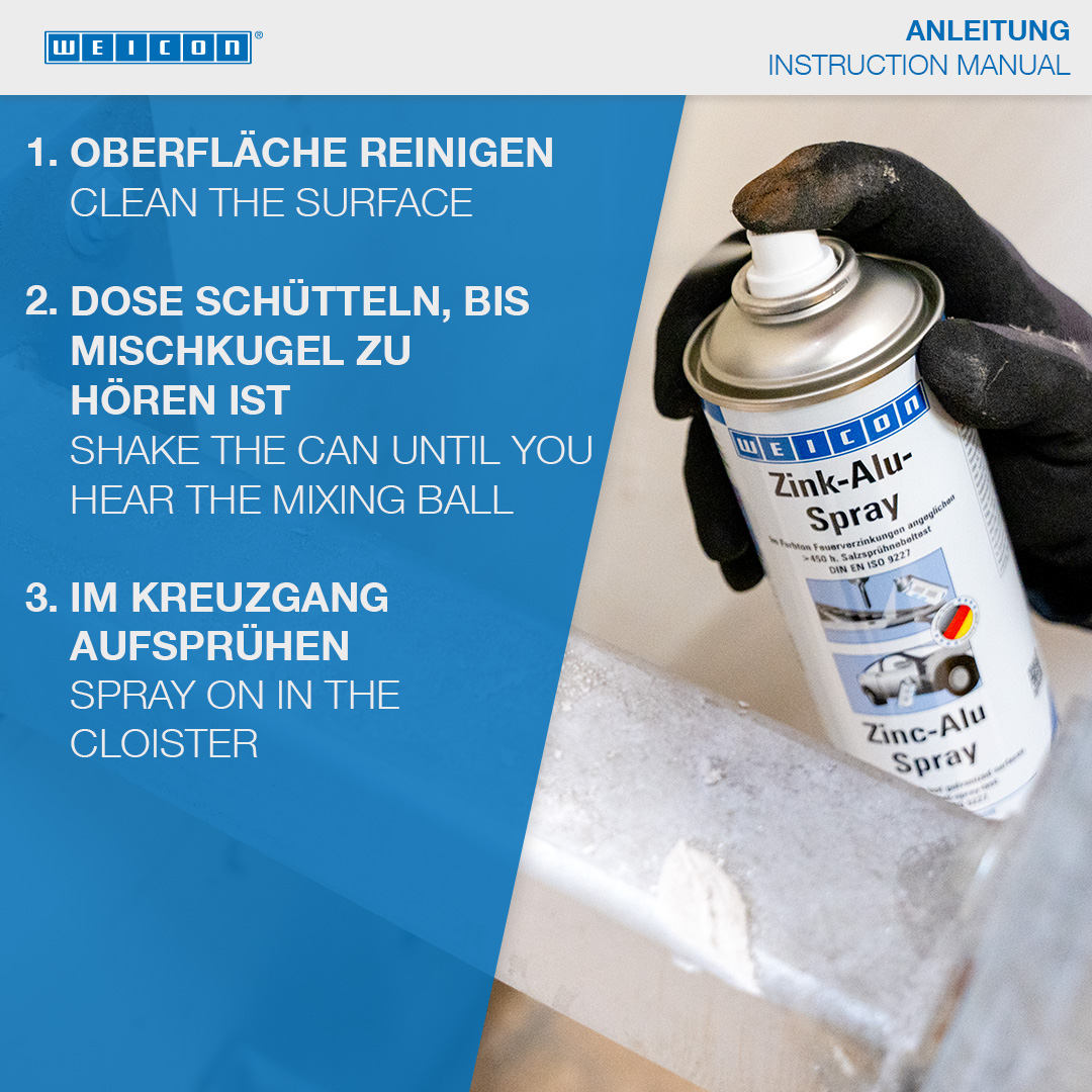 Spray Zinc-Alu | Réparation de galvanisations endommagées