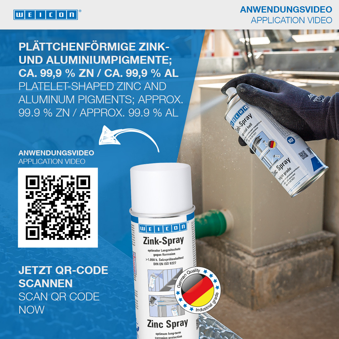Spray Zinco | protezione dalla corrosione con omologazione per l'uso nel settore alimentare