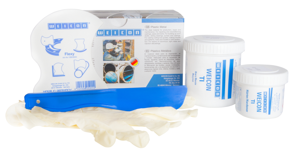 WEICON TI | titanium-filled epoxy resin system for repairs and moulding