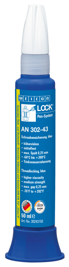 WEICONLOCK® AN 302-43 Threadlocking | medium strength, higher viscosity, with drinking water approval