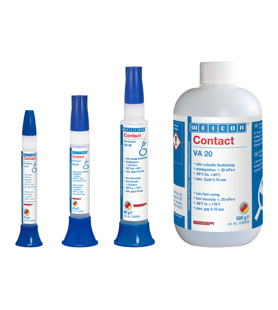 VA 20 Cyanoacrylate Adhesive | instant adhesive for the food sector as well as plastic and rubber