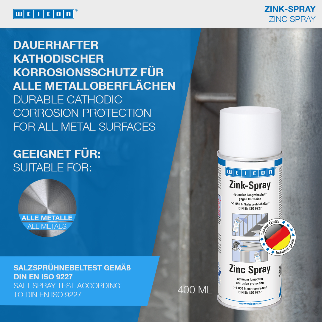 Spray Zinco | protezione dalla corrosione con omologazione per l'uso nel settore alimentare