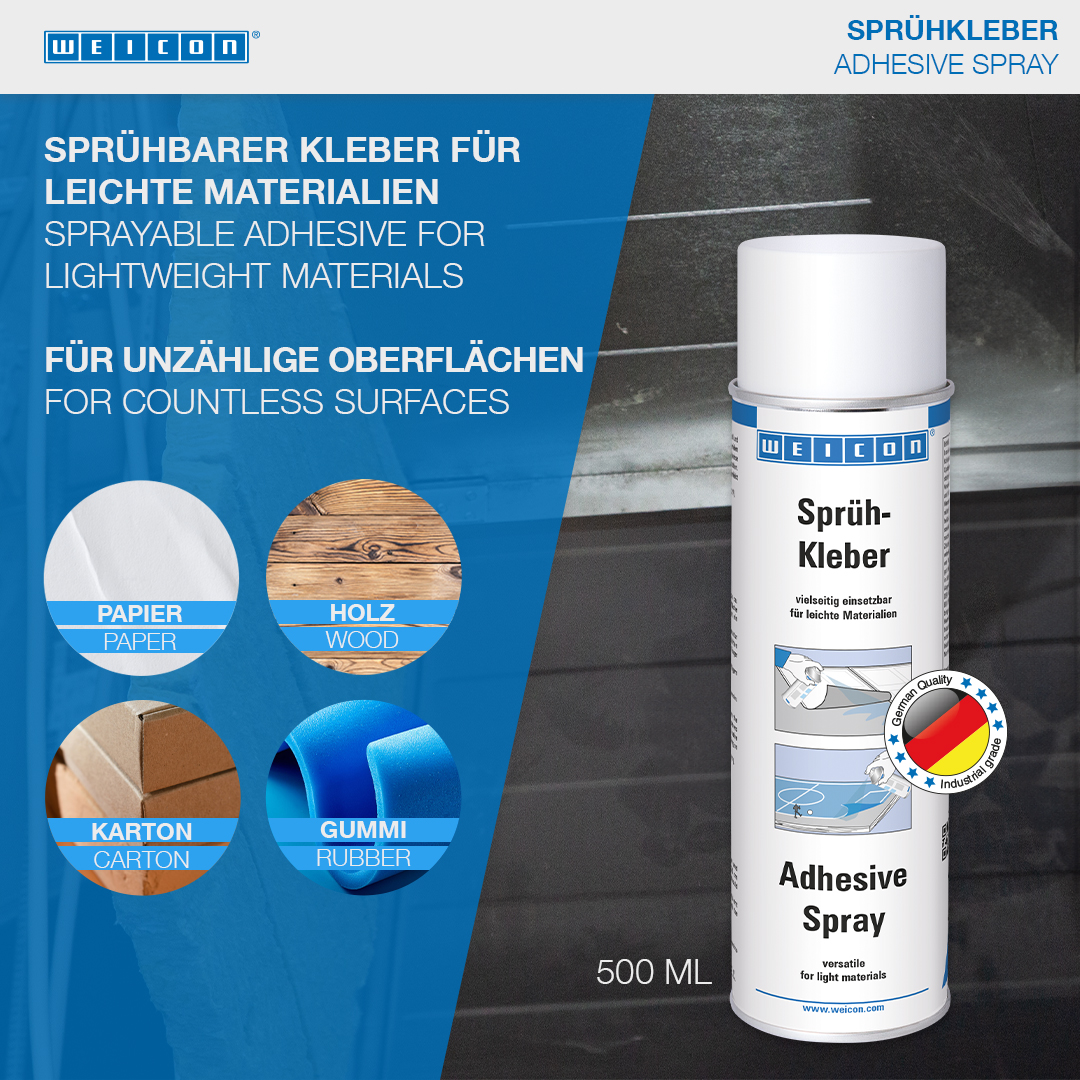 Spray Adhésif | Colle de contact vaporisable, idéale pour le carton et le papier