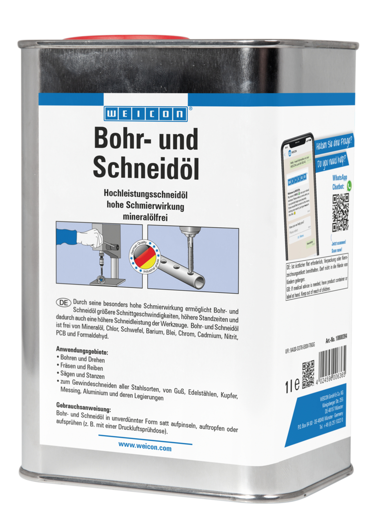 Olio per foratura e taglio WEICON | Olio da taglio ad alte prestazioni