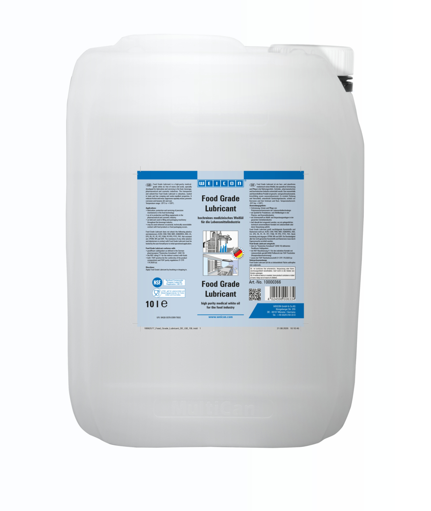 Food Grade Lubricant | Schmier- und Pflegeöl für den Lebensmittelbereich NSF H1