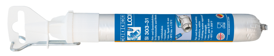 WEICONLOCK® SI 303-31 Sigillante per tubi e raccordi filettati | a bassa resistenza, alta viscosità, certificato ISEGA