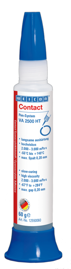 VA 2500 HT Cyanoacrylate Adhesive | high-viscosity instant adhesive, high-temperature-resistant up to 140°C VA 2500 HT Cyanoacrylate Adhesive | high-viscosity instant adhesive, high-temperature-resistant up to 140°C