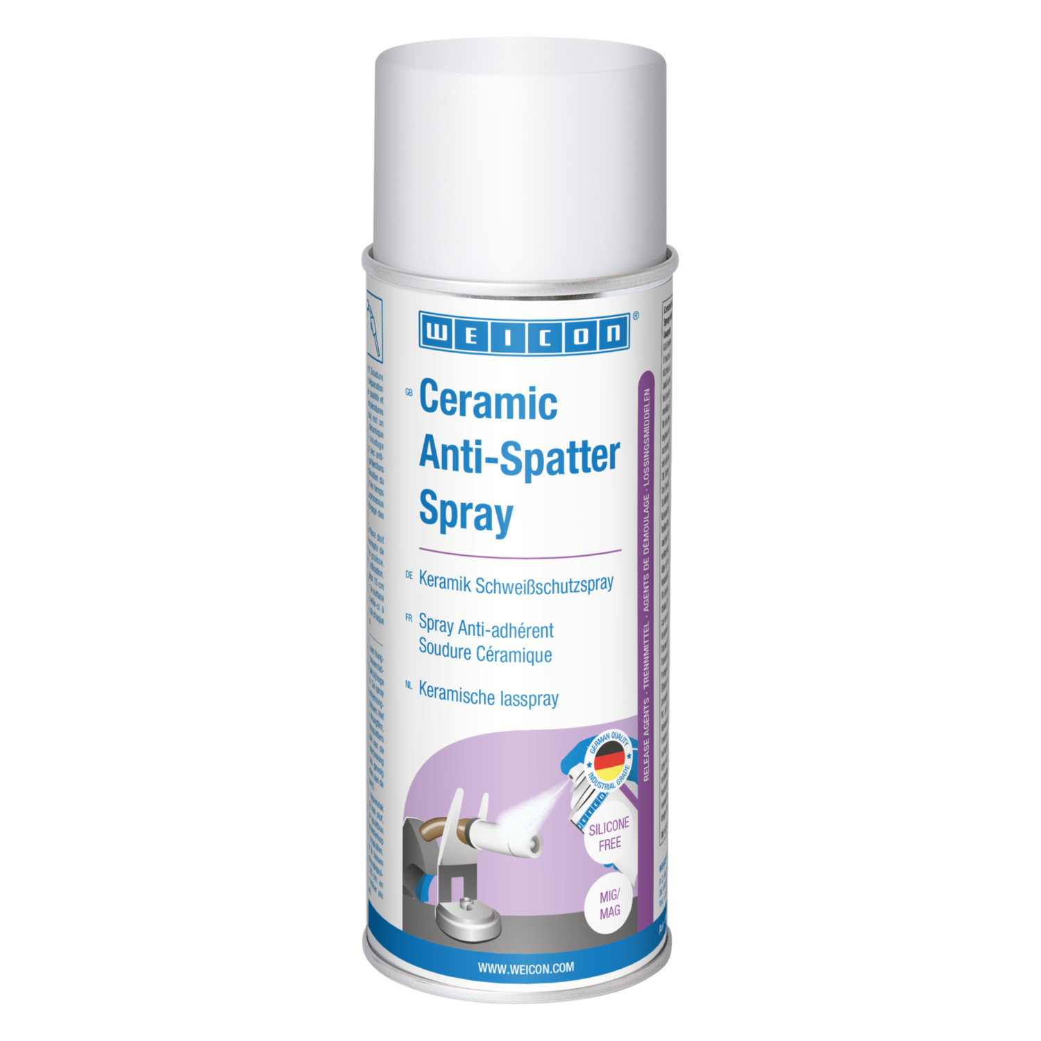 WEICON Spray Ceramico Protettivo per Saldatura | rivestimento protettivo senza silicone ad alto contenuto di solidi