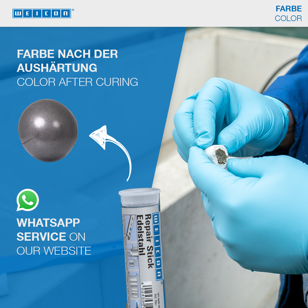 Repair Stick Acier Inox | Pâte à modeler de réparation non corrosive, homologuée pour l'eau potable