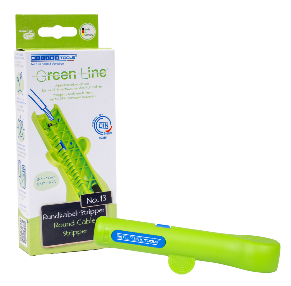 Dégaine-câbles ronds No. 13 Green Line | pour dégainer tous les câbles ronds courants, capacité ø 6,0 à 13,0 mm.