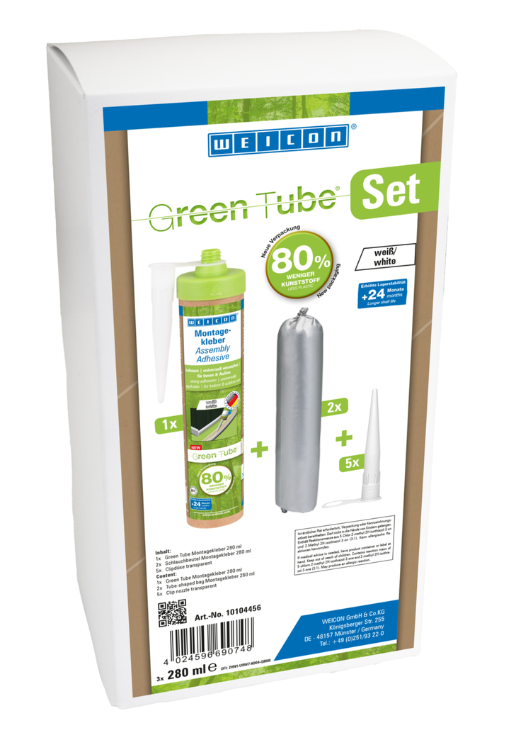 Green Tube Colle de montage | Colle universelle à forte adhérence pour l'intérieur et l'extérieur