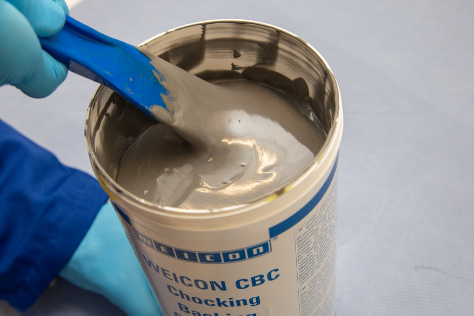 WEICON CBC | aluminium-filled epoxy resin system for casting  and gap compensation, ABS-certified