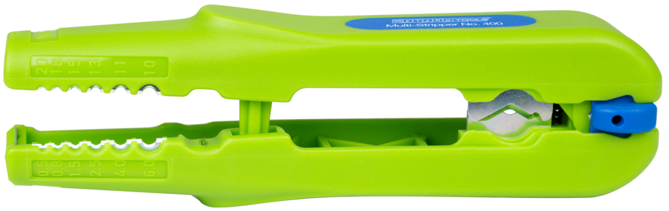 Dénude-Câbles Multi No. 400 Green Line | Outil à dégainer multifonctionnel, capacité dénudage 0,5 - 6,0 mm² / dégainage 8 - 13 mm Ø Dénude-Câbles Multi No. 400 Green Line | Outil à dégainer multifonctionnel, capacité dénudage 0,5 - 6,0 mm² / dégainage 8 - 13 mm Ø