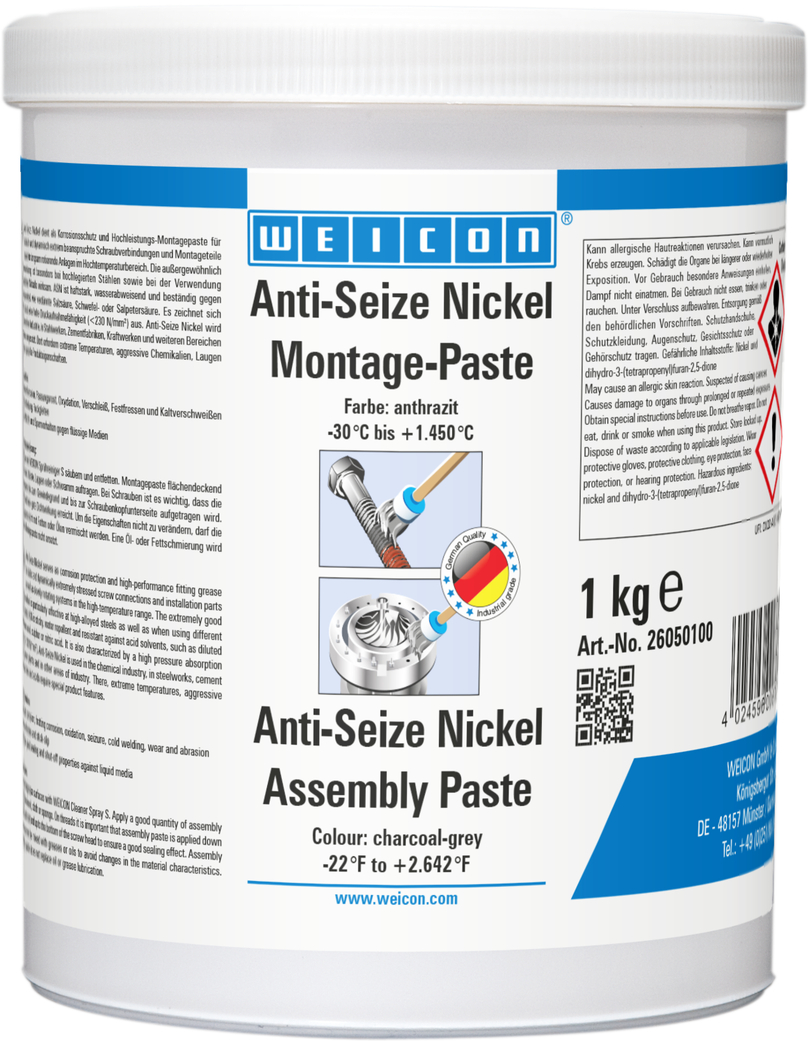 Antigrippante Nichel | pasta antigrippante e distaccante, resistente alle alte temperature Antigrippante Nichel | pasta antigrippante e distaccante, resistente alle alte temperature