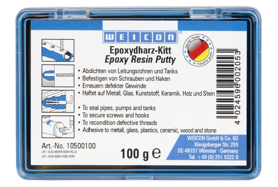 WEICON Mastic de Résine Epoxy | Mastic de réparation universel malléable WEICON Mastic de Résine Epoxy | Mastic de réparation universel malléable