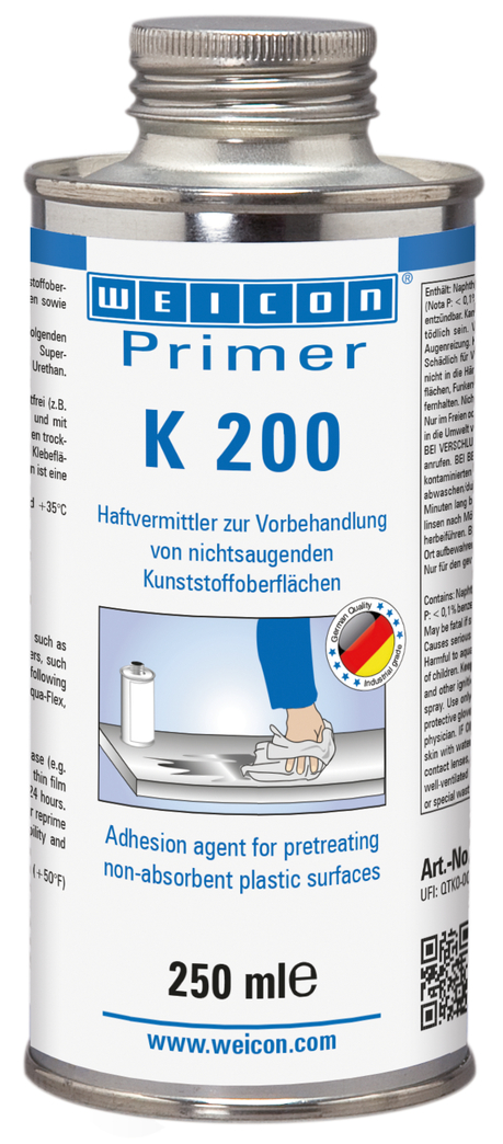 Primaire K 200 | Agent d’adhérence pour les surfaces en matières plastiques non-absorbantes